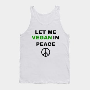 Vegan in peace Tank Top